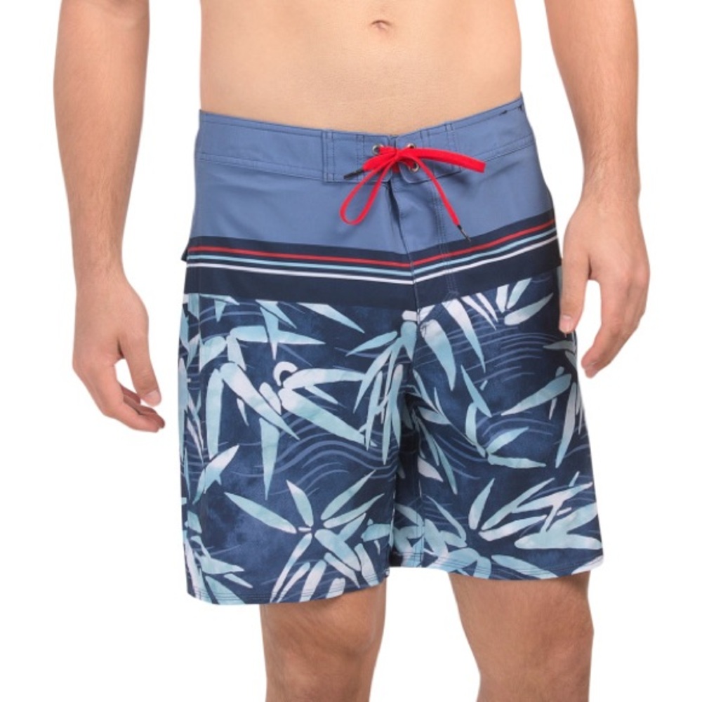 Quiksilver Stretch Board Shorts Mens Zen Striped Floral 18" Shorts